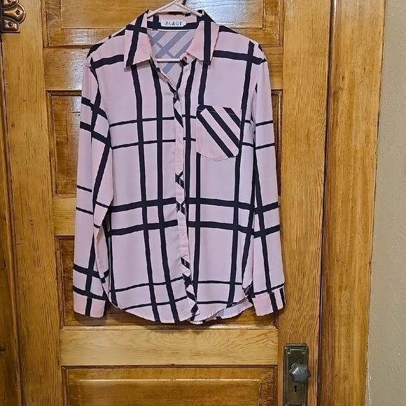 ZC&GF Tops - ZC& GF Pink Long Sleeve Shirt L